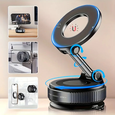 Foldable Magnetic Car Phone Holder – N52 Magnet 360