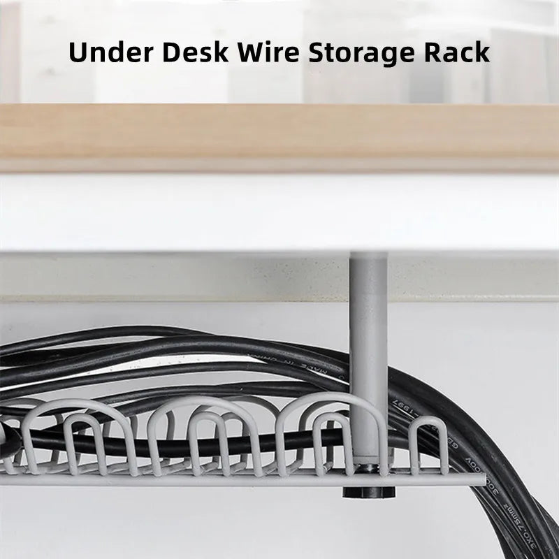 Under Desk Cable Management Tray – Power Strip & Cord Organizer