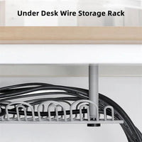 Under Desk Cable Management Tray – Power Strip & Cord Organizer