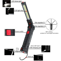 Cob LED Work Light – USB Rechargeable Flashlight