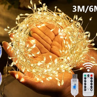 LED Fairy String Curtain – Lights Mode Remote