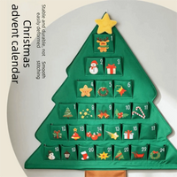 Hanging Christmas Tree Pocket Organizer – 41" DIY Advent Calendar & Treat Display