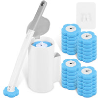 Toilet Brush and Holder Set with Disposable Refills Replacement Head Cleaning Kit Bathroom Cleaning Brush WC Accessories Tool