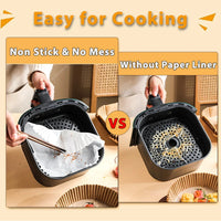 100-piece Air Fryer – Disposable Paper Non-stick