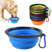 Folding Portable Silicone Dog Accessory – Feeder Bowl Pet