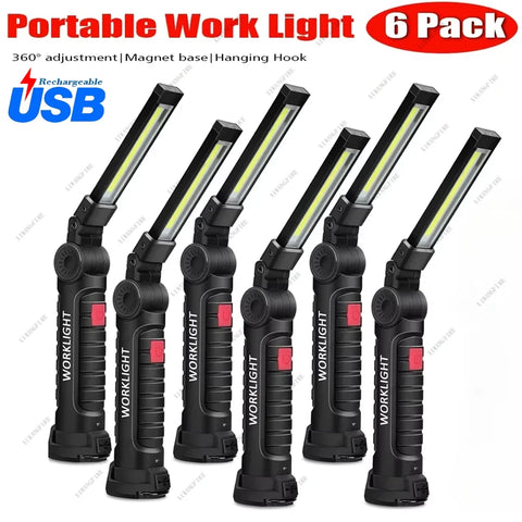 Cob LED Work Light – USB Rechargeable Flashlight