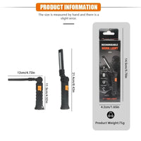 Cob LED Flashlight USB Accessory – Rechargeable Work Light