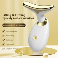 Electric Face & Neck Massager – Lifting and Firming Beauty Device (White/Black)