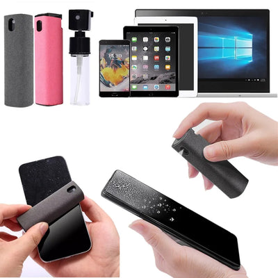 Screen Cleaner Spray & Wipe Pocket for Phone Laptop & TV