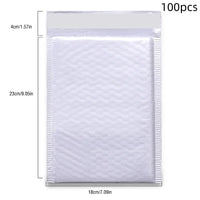 100Pcs White Bubble Envelopes With Bubble Buffering And AntiCollision SelfAdhesive Sealing Strips For Express Packaging