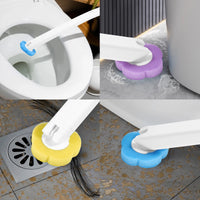Toilet Brush and Holder Set with Disposable Refills Replacement Head Cleaning Kit Bathroom Cleaning Brush WC Accessories Tool
