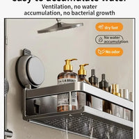 Drill Suction Cup Rack – Bathroom Shelf Toilet