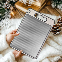 Stainless Steel Cutting Board for Kitchen Food-Grade Diamond-Pattern Large Chopping Board Non-Slip Double Sided Cutting Board