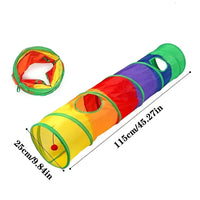 Collapsible Cat Tunnel – Crinkle Play Tube with Dangling Ball Toy
