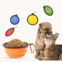 Folding Portable Silicone Dog Accessory – Feeder Bowl Pet