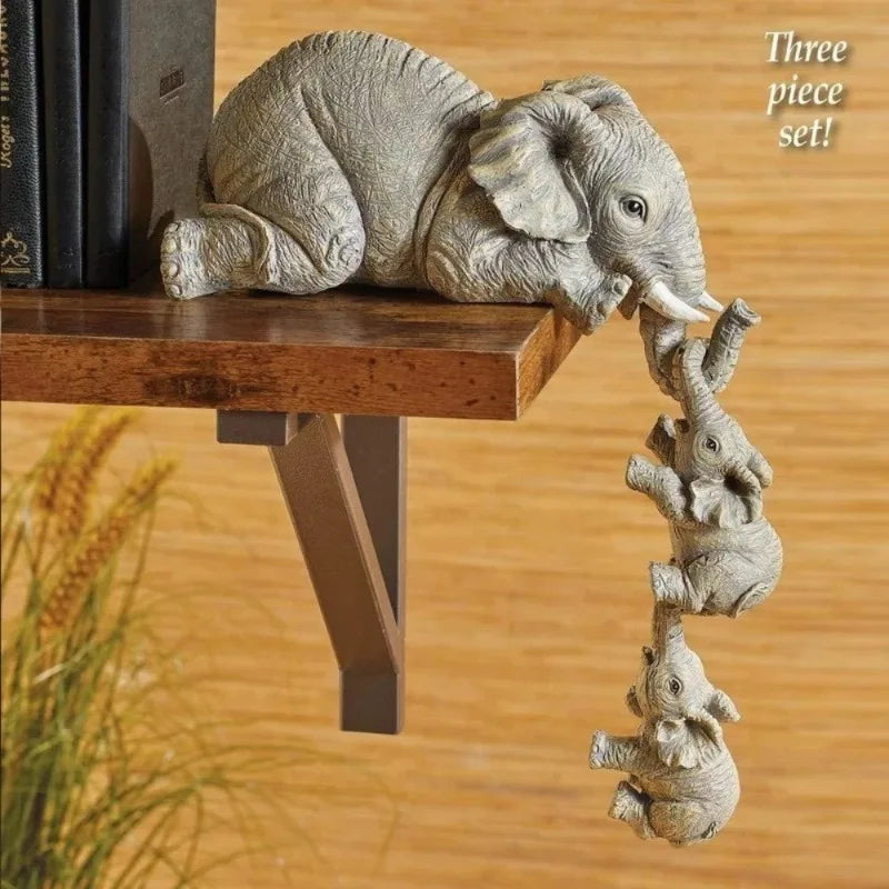 Cute Elephant Hug Baby Product – Doll Resin Handicraft