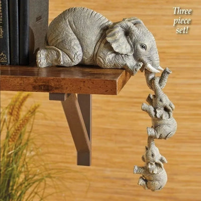 Cute Elephant Hug Baby Product – Doll Resin Handicraft