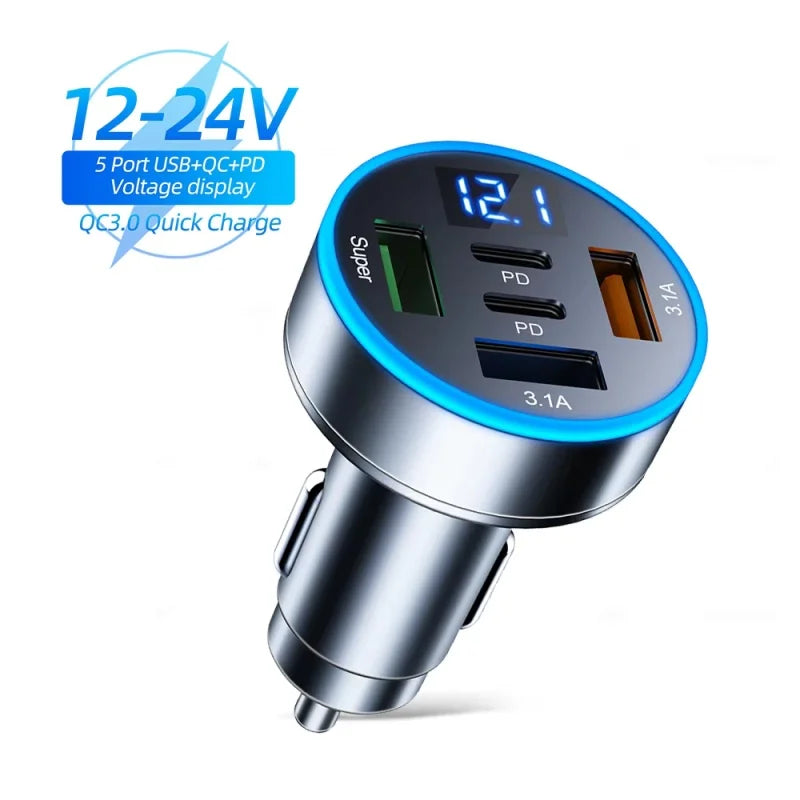 250W Ports Car Charger – Fast Charging Qc3.0