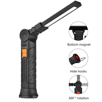 Cob LED Flashlight USB Accessory – Rechargeable Work Light