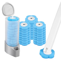 Toilet Brush and Holder Set with Disposable Refills Replacement Head Cleaning Kit Bathroom Cleaning Brush WC Accessories Tool