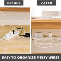 Under Desk Cable Management Tray – Power Strip & Cord Organizer
