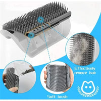 Wall Mount Corner Cat Accessory – Self Groomer Comb