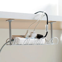 Under Desk Cable Management Tray – Power Strip & Cord Organizer