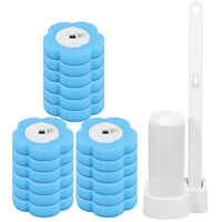 Toilet Brush and Holder Set with Disposable Refills Replacement Head Cleaning Kit Bathroom Cleaning Brush WC Accessories Tool