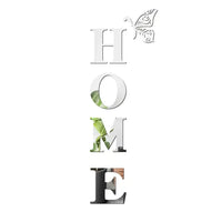 HOME Logo 3D Mirror Wall Sticker Entrance Decoration