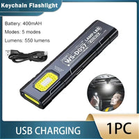 Cob LED Flashlight USB Accessory – Rechargeable Work Light