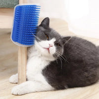 Wall Mount Corner Cat Accessory – Self Groomer Comb