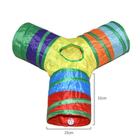 Collapsible Cat Tunnel – Crinkle Play Tube with Dangling Ball Toy