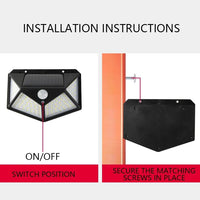100LED Solar Wall Lamp – Outdoor Lampwaterproof Motion