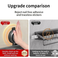 Drill Suction Cup Rack – Bathroom Shelf Toilet