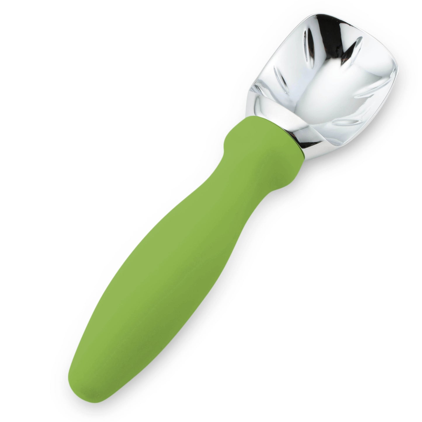 Ice Cream Scoop with Comfortable Handle, Professional Heavy Duty Sturdy Scooper, Premium Kitchen Tool for Cookie Dough, Gelato, Sorbet, Green