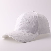 Solid-color Butterfly Printed Adjustable Simple And Sweet Peaked Cap Baseball Cap, Suitable For Couples' Date Shopping