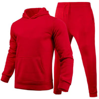 Women's Casual Versatile Solid Color Hoodie Set