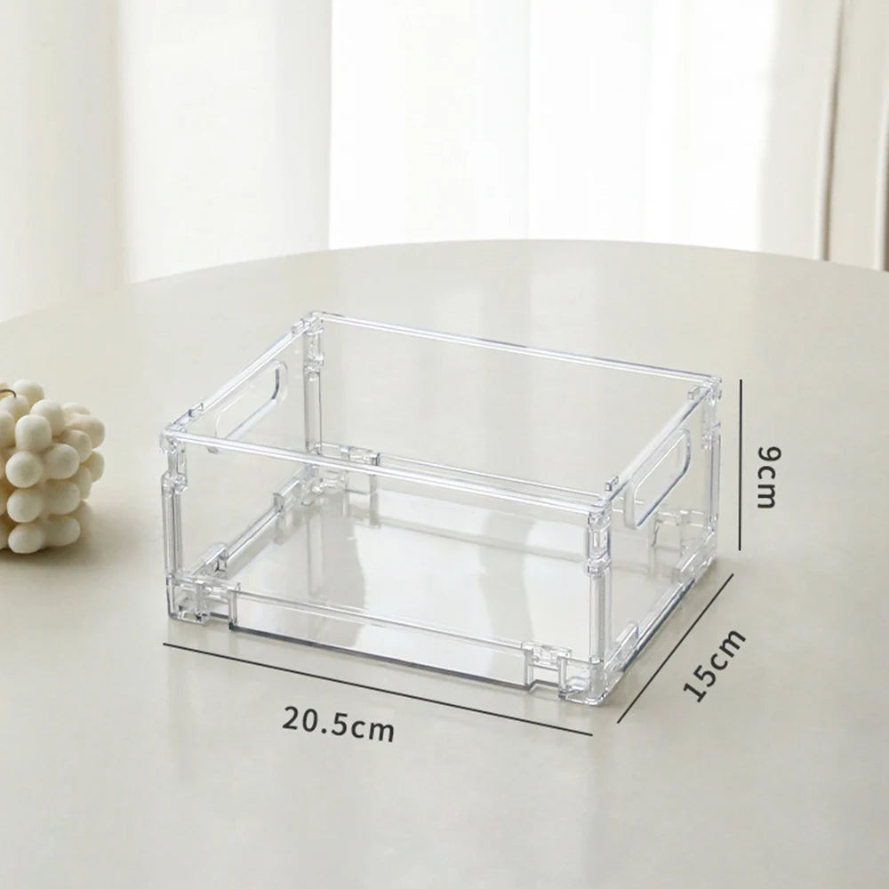 Folding Basket Outdoor Portable Picnic Box with Handle Camping Foldable Storage Plastic Box Large Supermarket Shopping Basket