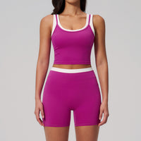 Contrast Nude Yoga Suit Thread