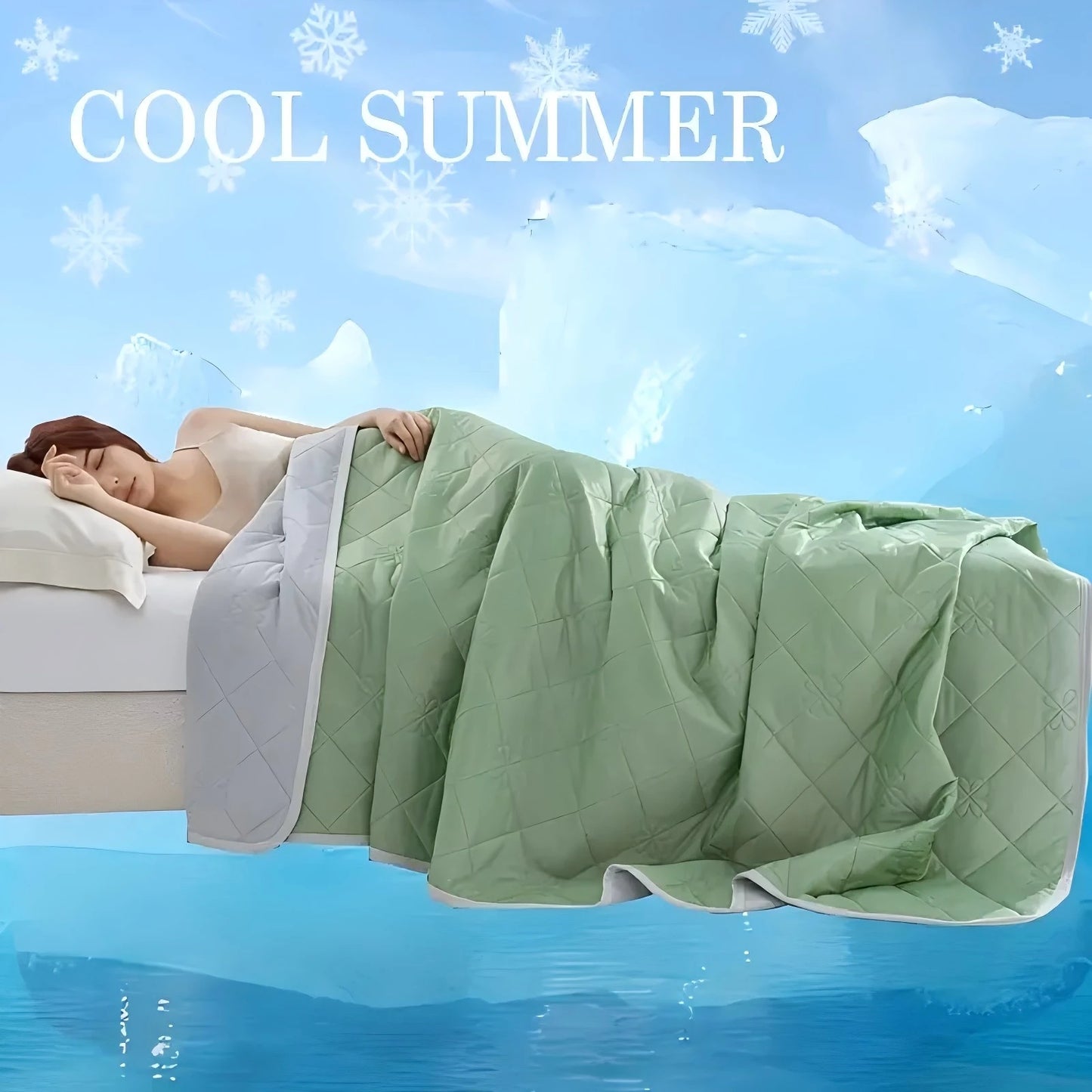 1Pc Large Cooling Blanket Dual-Sided Soft & Lightweight Summer Bedding, Good for Hot Sleeper,Cooling QUICKLY ALL SEASON