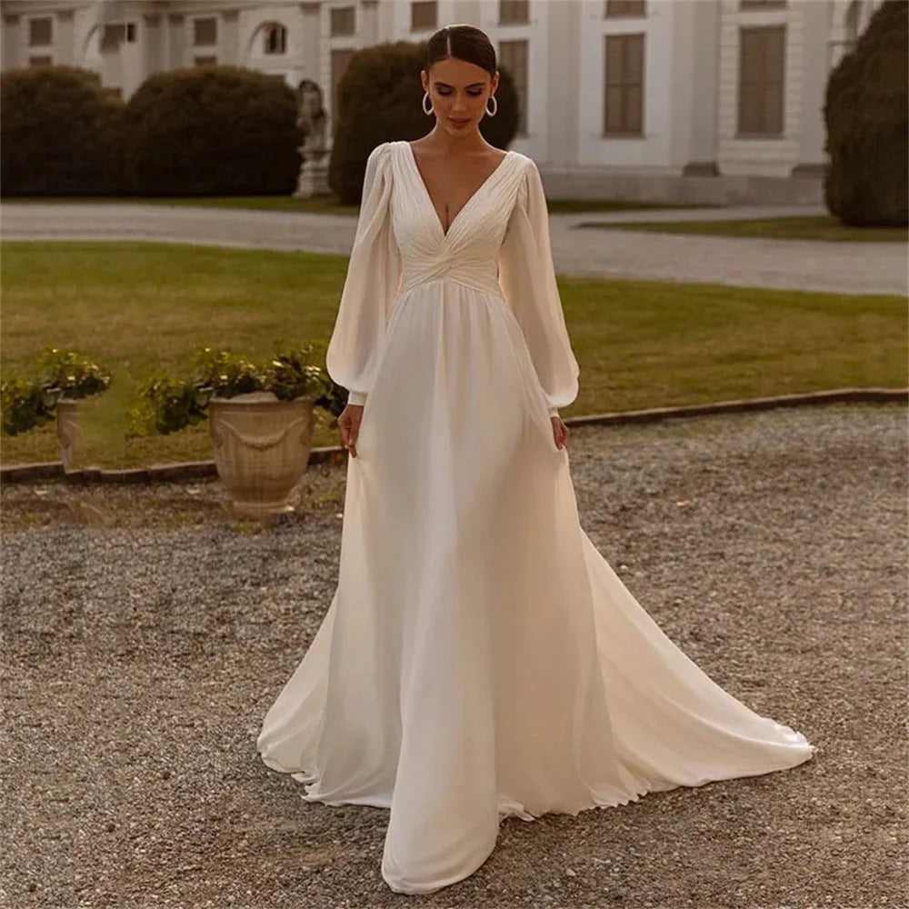 Bridal Chiffon Gown - Best Premium Clothing Deal | Everyday Home Deal
