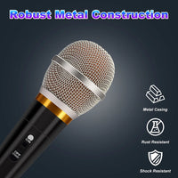 Handheld Dynamic Microphone Wired XLR Microphone With On Off 13ft Detachable XLR Cable Professional Studio & Live Performance Cardioid Mic For For Karaoke Vocals Podcasting Recording