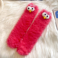 Womens Quirky Coral Fleece Mid-calf Socks