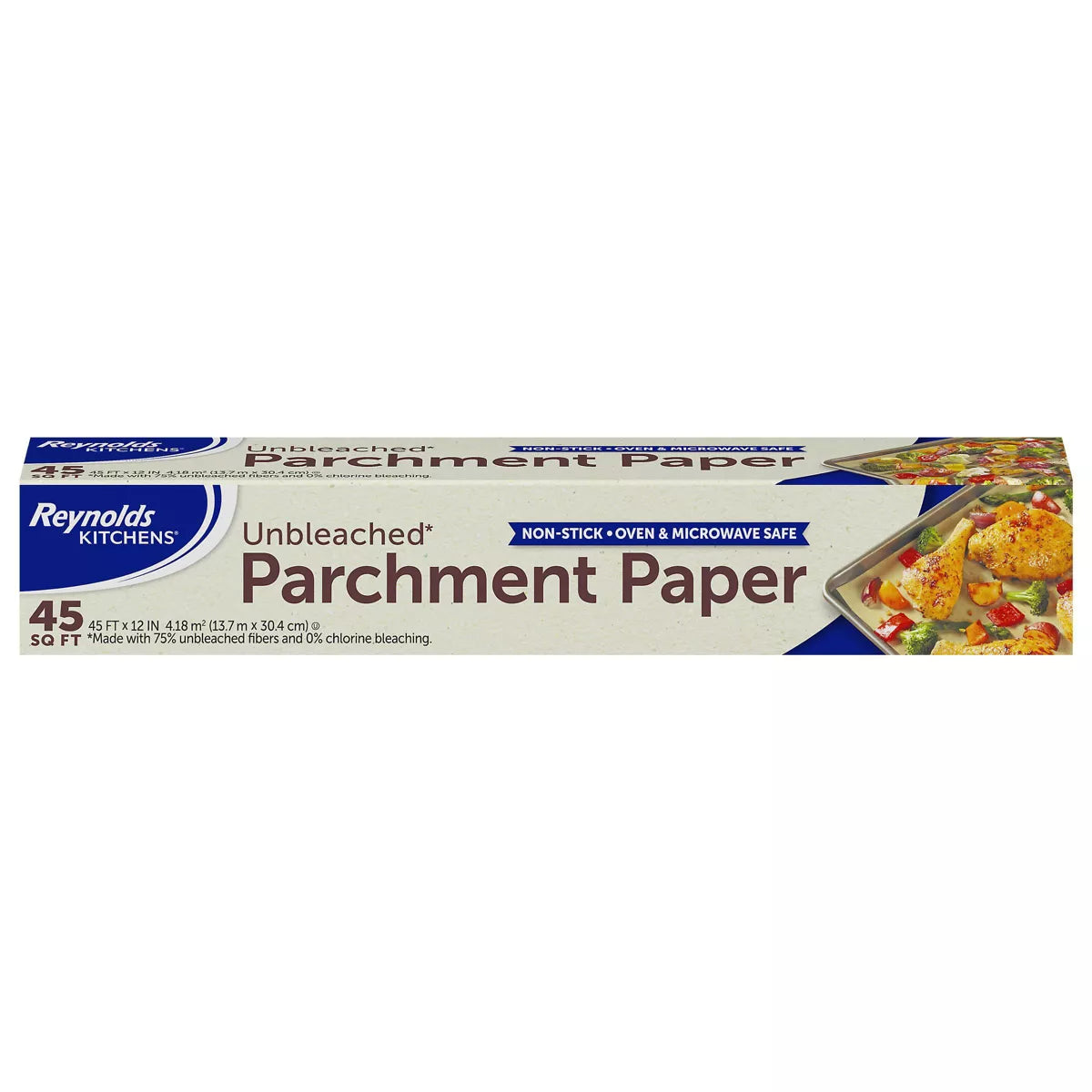 Reynolds Kitchens Unbleached Parchment Paper - 45 Sq Ft: Oven-Safe, 12" Wide, Multipurpose Baking, 1 Pack