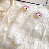 Womens Quirky Coral Fleece Mid-calf Socks
