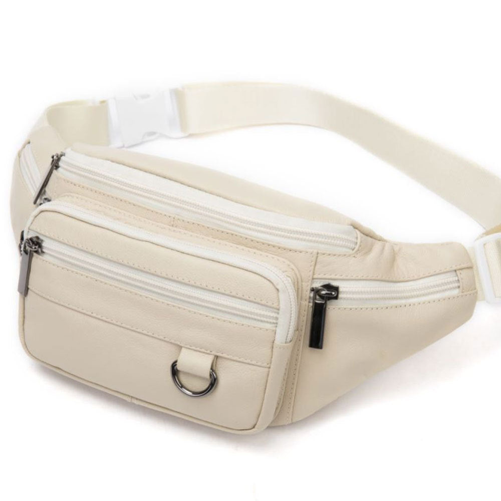 Men's High-End Full-Grain Leather Lightweight Chest Bag — Premium Apparel Deal | Everyday Home Deal