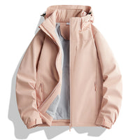 Couple Single-layer Jacket Windproof Sports Fleece-lined Padded Overalls