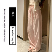 White Cotton-linen Wide-leg Viscose Floor-length Pants