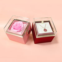 Rotating Soap Flower Rose Gift Box Creative Rotating Rose Jewelry Packaging Box Valentine's Day Gift For Women | Everyday Home Deal