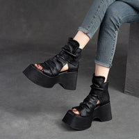 Fish-mouth Platform High-top Roman Womens Sandals